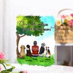 Personalised Once By My Side Forever In My Heart Acrylic Plaque Birthday Memorial Gift for Pet Owner
