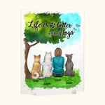 Personalised Life Is Better With Dogs Acrylic Plaque Home Decoration Birthday Gift for Pet Lover