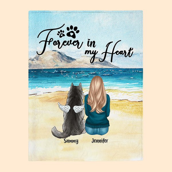 Personlig Forever In My Heart filt Julklapp Födelsedagspresent Födelsedagspresent för hundälskare
