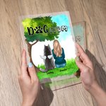 Personalized Sitting Under A Tree with Furry Friends Acrylic Plaque Home Decoration Birthday Memorial Gift for Pet Owner Lover