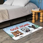 Personalised Snowfield Welcome To Our Home Door Mat Christmas Gift Birthday Gift for Pet Lovers