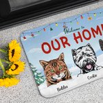 Personalised Snowfield Welcome To Our Home Door Mat Christmas Gift Birthday Gift for Pet Lovers