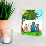 Personalised Life Is Better With Dogs Acrylic Plaque Home Decoration Birthday Gift for Pet Lover