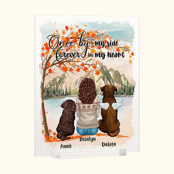 Personalized Once By My Side Forever In My Heart Acrylic Plaque Home Decoration Birthday Christmas Gift for Pet Owner Lover