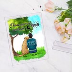 Personalisierte Ich liebe dich zum Mond und zurück Acryl Plaque Home Dekoration Geburtstag Weihnachten Geschenk für Hundebesitzer