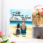 Placa acrílica personalizada Forever In My Heart Decoración para el hogar Regalo de cumpleaños y Navidad para el dueño de una mascota