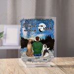 Personalized I Love You To The Moon And Back Acrylic Plaque Birthday Christmas Gift for Dog Owner Lover