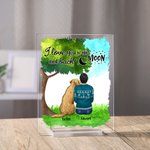Personalisierte Ich liebe dich zum Mond und zurück Acryl Plaque Home Dekoration Geburtstag Weihnachten Geschenk für Hundebesitzer