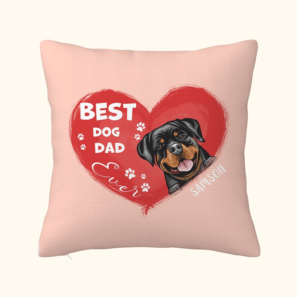 Coussin personnalisé en forme de coeur pour chien Cadeau d'anniversaire pour propriétaire d'animal de compagnie Décoration de canapé