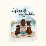 Gepersonaliseerde Life Is Better With Fur Baby Acryl Plaque Home Decoratie Verjaardag Kerstcadeau voor Huisdierbezitter
