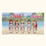 Personalisierte Wir sprechen über Freundschaft am Strand Strand Handtuch Geburtstagsgeschenke für Freunde