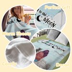 Gepersonaliseerde I Love You To The Moon And Back Deken Kerstverjaardagscadeau voor hondenliefhebbers