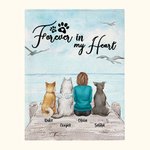 Personalised Forever In My Heart Blanket Christmas Gift Birthday Gift for Dog Lovers