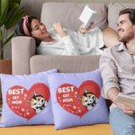 Personalisierte beste Katze Mama jemals Haustier Herz Form Design werfen Kissen Abdeckung Geburtstag Geschenk für Tierliebhaber Besitzer Sofa Dekor