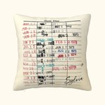 Personalized Retro Library Date Due Card Cushion Throw Pillow Cover Gifts for Book Lovers Readers
