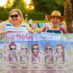 Personalized Best Bitches Beach Towel Birthday Gifts for Friends
