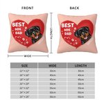 Coussin personnalisé en forme de coeur pour chien Cadeau d'anniversaire pour propriétaire d'animal de compagnie Décoration de canapé