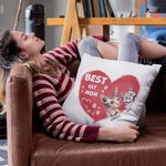Personalisierte beste Katze Mama jemals Haustier Herz Form Design werfen Kissen Abdeckung Geburtstag Geschenk für Tierliebhaber Besitzer Sofa Dekor