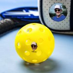 Pickleball 40 trous personnalisé avec nom, photo et logo Cadeau d'anniversaire pour les amoureux du Pickleball