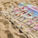 Serviette de plage personnalisée I Love You To The Beach And Back avec nom Cadeaux d'anniversaire pour les amis