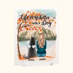 Personalised Life Is Better With Dogs Acrylic Plaque Home Decoration Birthday Christmas Memorial Gift for Pet Owner