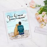 Placca acrilica personalizzata Once By My Side Forever In My Heart Decorazione per la casa Regalo di Natale di compleanno per il proprietario di un an