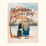 Coperta morbida personalizzata Life Is Better With Dogs Regalo di Natale di compleanno per gli amanti dei cani