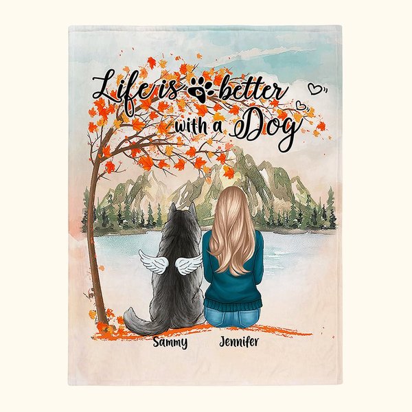 Coperta morbida personalizzata Life Is Better With Dogs Regalo di Natale di compleanno per gli amanti dei cani