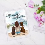 Gepersonaliseerde Life Is Better With Fur Baby Acryl Plaque Home Decoratie Verjaardag Kerstcadeau voor Huisdierbezitter