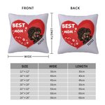 Gepersonaliseerde Best Mom Ever Pet Hart Vorm Design Pillow Cover Verjaardagscadeau voor Pet Lover Eigenaar Sofa Decor