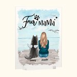 Personalisierte Genießen Sie das Meer Landschaft mit meinem pelzigen Hund Acryl Plaque Home Dekoration Geburtstag Weihnachten Geschenk für Tierhalter