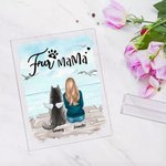 Personalisierte Genießen Sie das Meer Landschaft mit meinem pelzigen Hund Acryl Plaque Home Dekoration Geburtstag Weihnachten Geschenk für Tierhalter