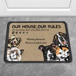 Personalized My House My Rules  Door Mat Pet Lover Home Essentials