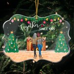 Henkilökohtainen Yhdessä Koska epäsäännöllinen muoto akryyli Ornamentti joululahja ystävälle Sisko