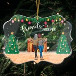 Personalisierte Freunde für immer unregelmäßige Form Acryl Ornament Weihnachtsgeschenk für Freund Schwester