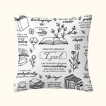 Personalized I Am Thank For Book Throw Pillow Cover with Name Christmas or Birthday Gift for Book Lovers