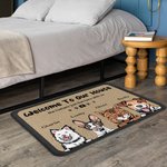 Henkilökohtainen Tervetuloa taloni ovimatto joulu tai syntymäpäivälahja koiran ystäville kissan ystäville Home Essentials