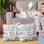 Personalized I Am Thank For Book Throw Pillow Cover with Name Christmas or Birthday Gift for Book Lovers