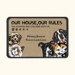 Personalized My House My Rules  Door Mat Pet Lover Home Essentials