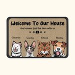 Henkilökohtainen Tervetuloa taloni ovimatto joulu tai syntymäpäivälahja koiran ystäville kissan ystäville Home Essentials