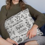 Personalized I Am Thank For Book Throw Pillow Cover with Name Christmas or Birthday Gift for Book Lovers