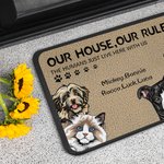 Personalized My House My Rules  Door Mat Pet Lover Home Essentials
