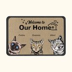 Henkilökohtainen Tervetuloa kotiini ovimatto joulu tai syntymäpäivälahja koiran ystäville kissan ystäville kodin Essentials