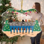 Personalisierte Freunde für immer unregelmäßige Form Acryl Ornament Weihnachtsgeschenk für Freund Schwester