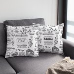 Personalized I Am Thank For Book Throw Pillow Cover with Name Christmas or Birthday Gift for Book Lovers