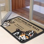 Personalized My House My Rules  Door Mat Pet Lover Home Essentials