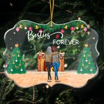 Personalisierte Besties Freund für immer unregelmäßige Form Acryl Ornament Weihnachtsgeschenk für Freund Schwester