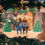 Personalisierte Freunde für immer unregelmäßige Form Acryl Ornament Weihnachtsgeschenk für Freund Schwester