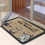 Henkilökohtainen Tervetuloa kotiini ovimatto joulu tai syntymäpäivälahja koiran ystäville kissan ystäville kodin Essentials