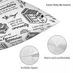 Personalized I Am Thank For Book Throw Pillow Cover with Name Christmas or Birthday Gift for Book Lovers